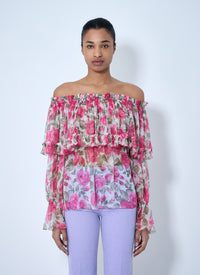 Chloé Women Off-Shoulder Floral Blouse