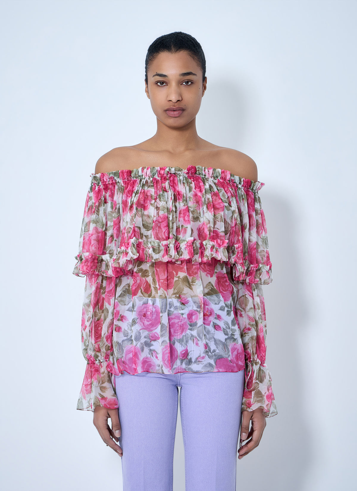 Chloé Women Off-Shoulder Floral Blouse