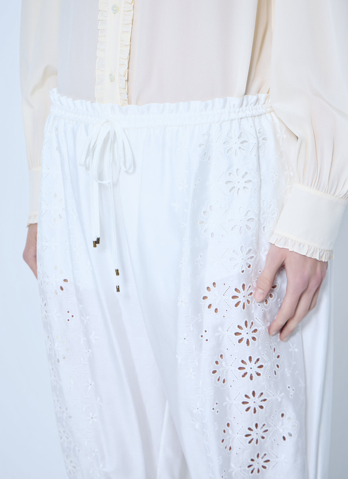 Chloé Women Fluid Drawstring Trousers