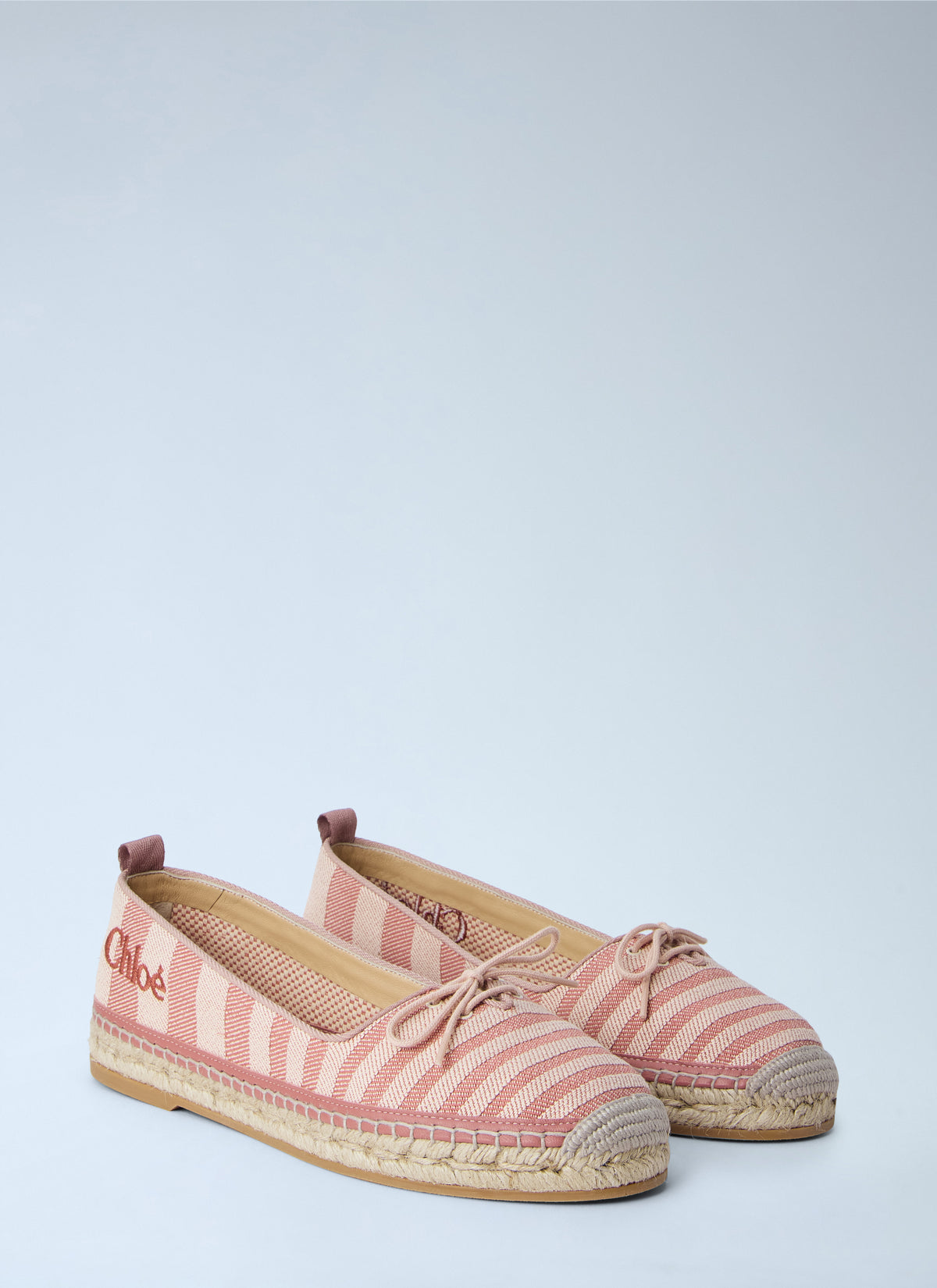 Chloé Chloé Women Isla Striped Canvas Espadrilles