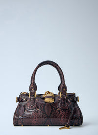 Chloé Chloé Women Paddington Embossed Python Effect Shoulder Bag