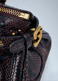 Chloé Chloé Women Paddington Embossed Python Effect Shoulder Bag