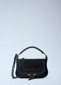 Chloé Women Marcie Medium Studded Suede Shoulder Bag