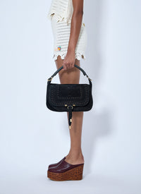 Chloé Women Marcie Medium Studded Suede Shoulder Bag