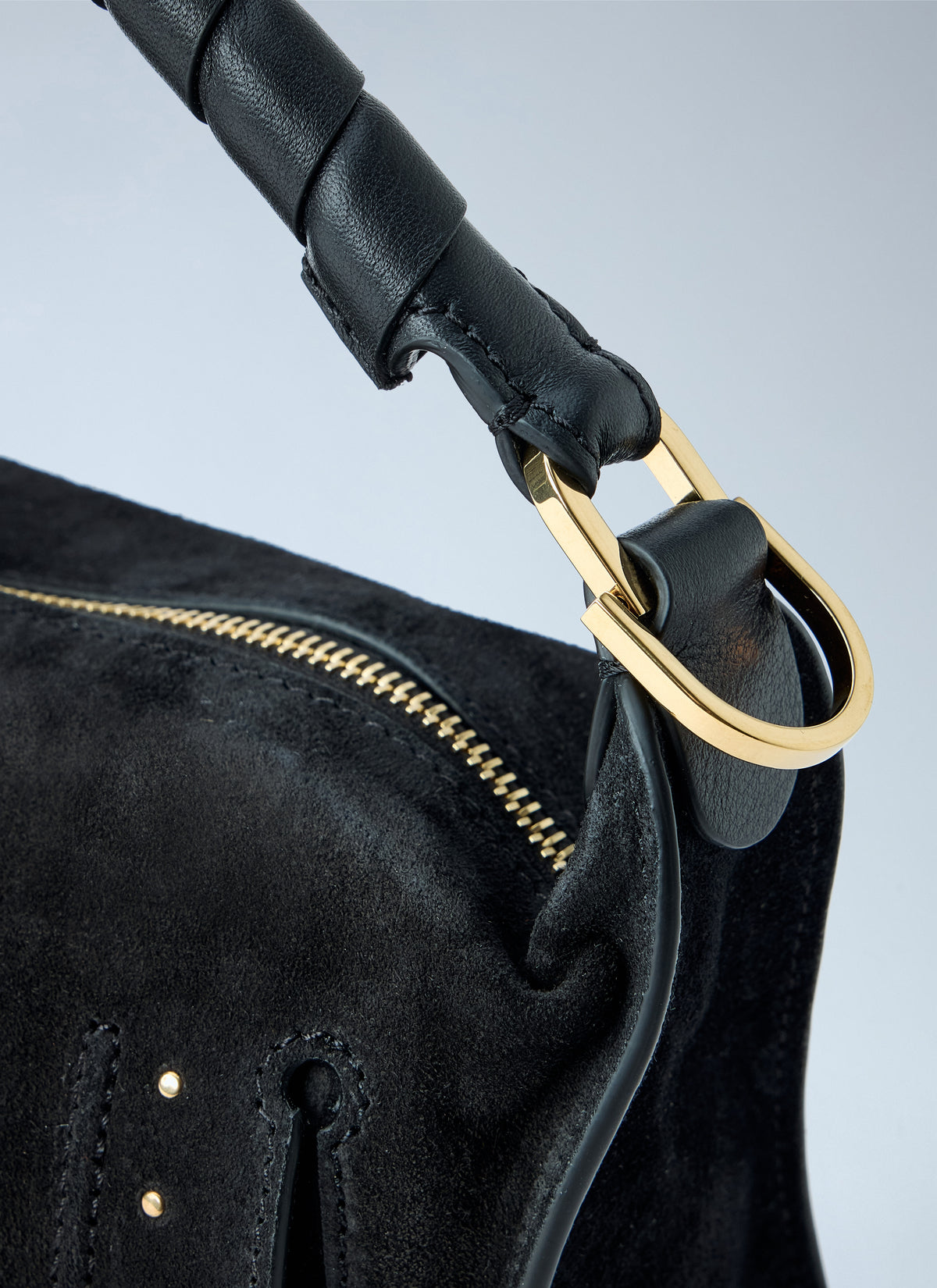 Chloé Women Marcie Medium Studded Suede Shoulder Bag