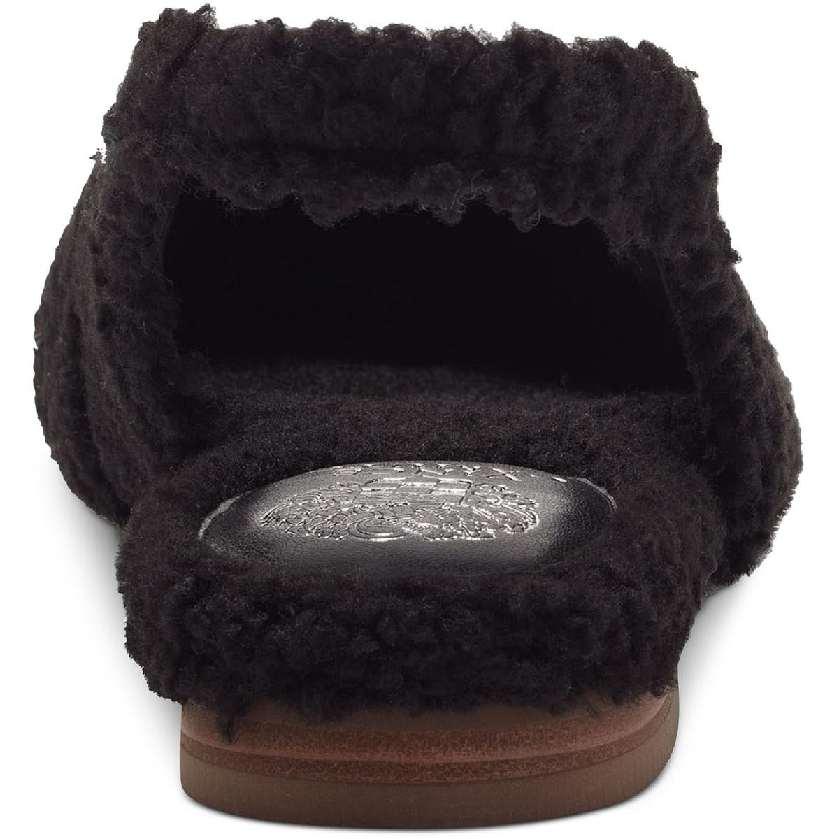 Presnue Womens Faux Fur Slip On Slingbacks