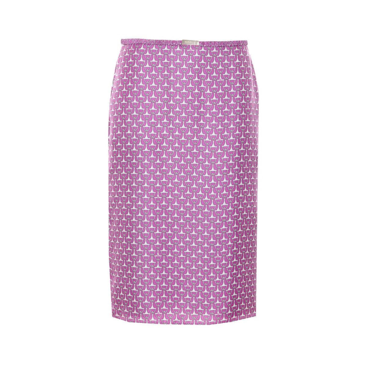 Gucci Gucci Women Clamp Print Silk Skirt