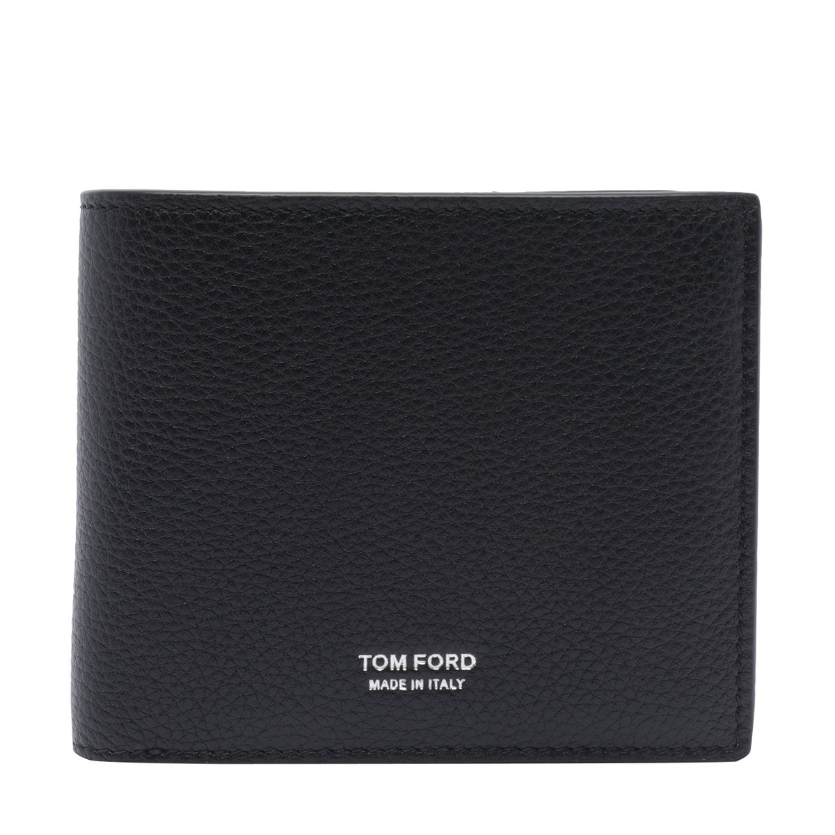 Tom Ford Men Classic Two-Fold Wallet In Leather Fiore With Logo