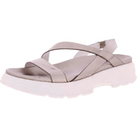 Jubalee Womens Padded Insole Faux Leather Slingback Sandals Silver