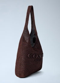 Coach Coach Women Refined Weave Straw Brooklyn Shoulder Bag 39