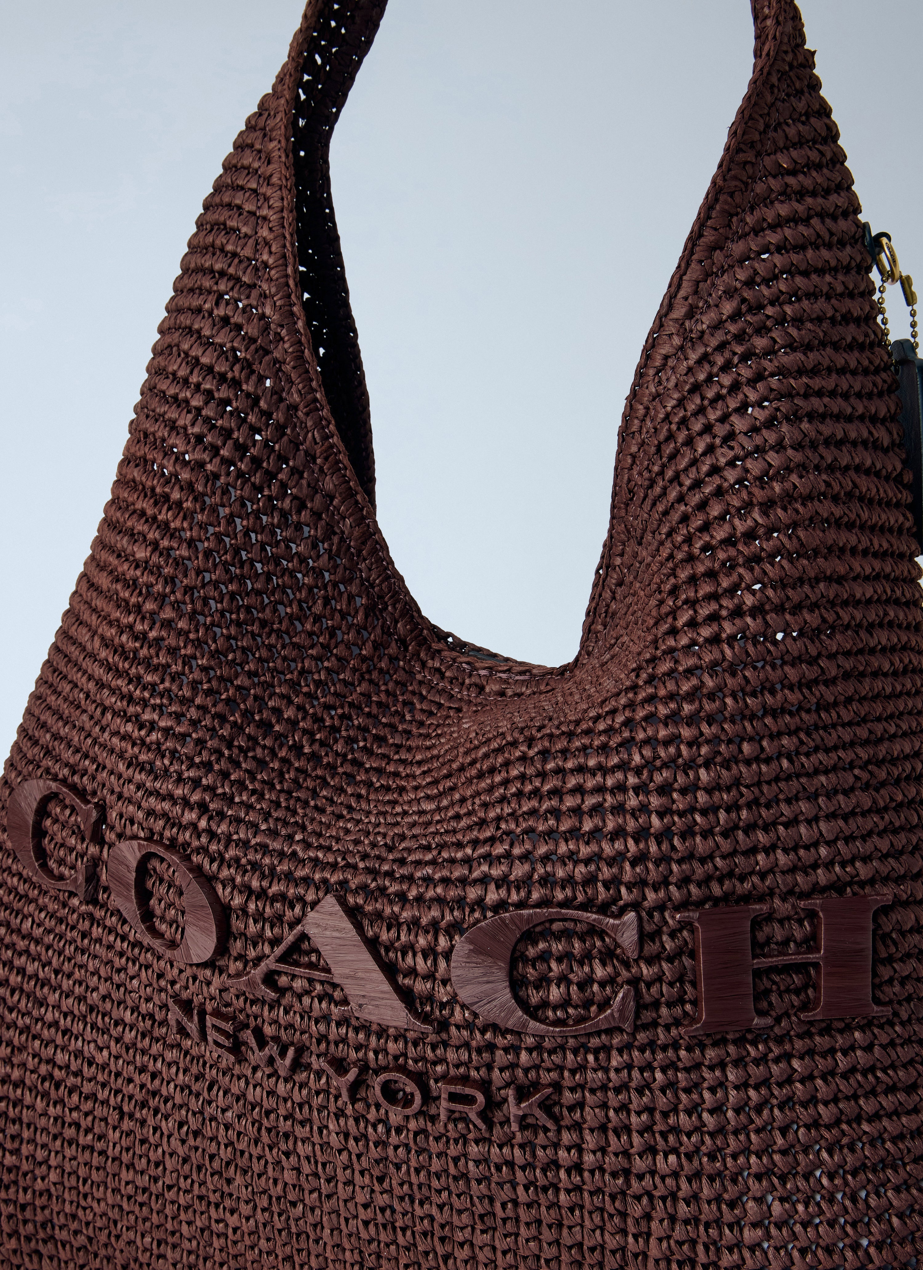 Coach Coach Women Refined Weave Straw Brooklyn Shoulder Bag 39