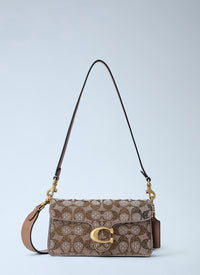 Coach Coach Women Soft Tabby Shoulder Bag 20 In Crystal Signature Jacquard