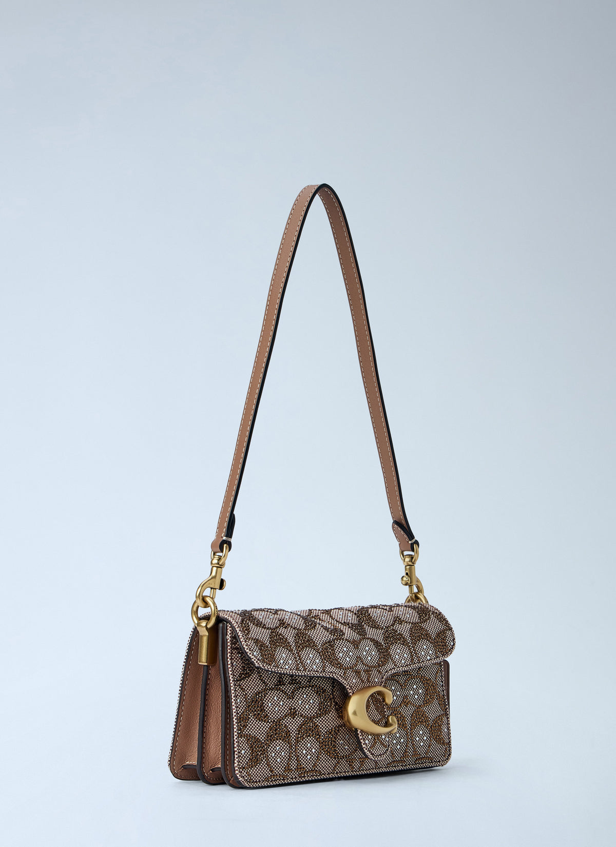 Coach Coach Women Soft Tabby Shoulder Bag 20 In Crystal Signature Jacquard