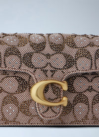 Coach Coach Women Soft Tabby Shoulder Bag 20 In Crystal Signature Jacquard