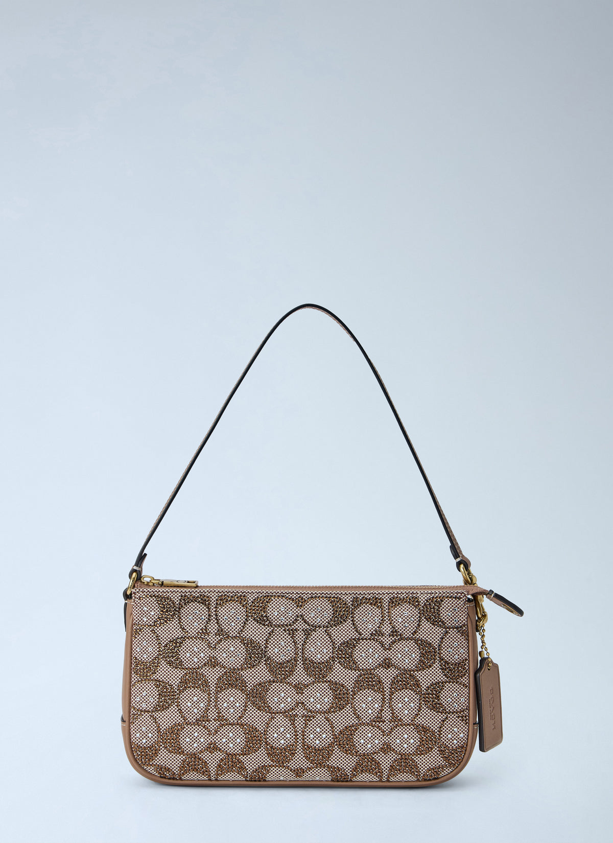 Coach Women Plaza Shoulder Bag In Crystal Signature Jacquard