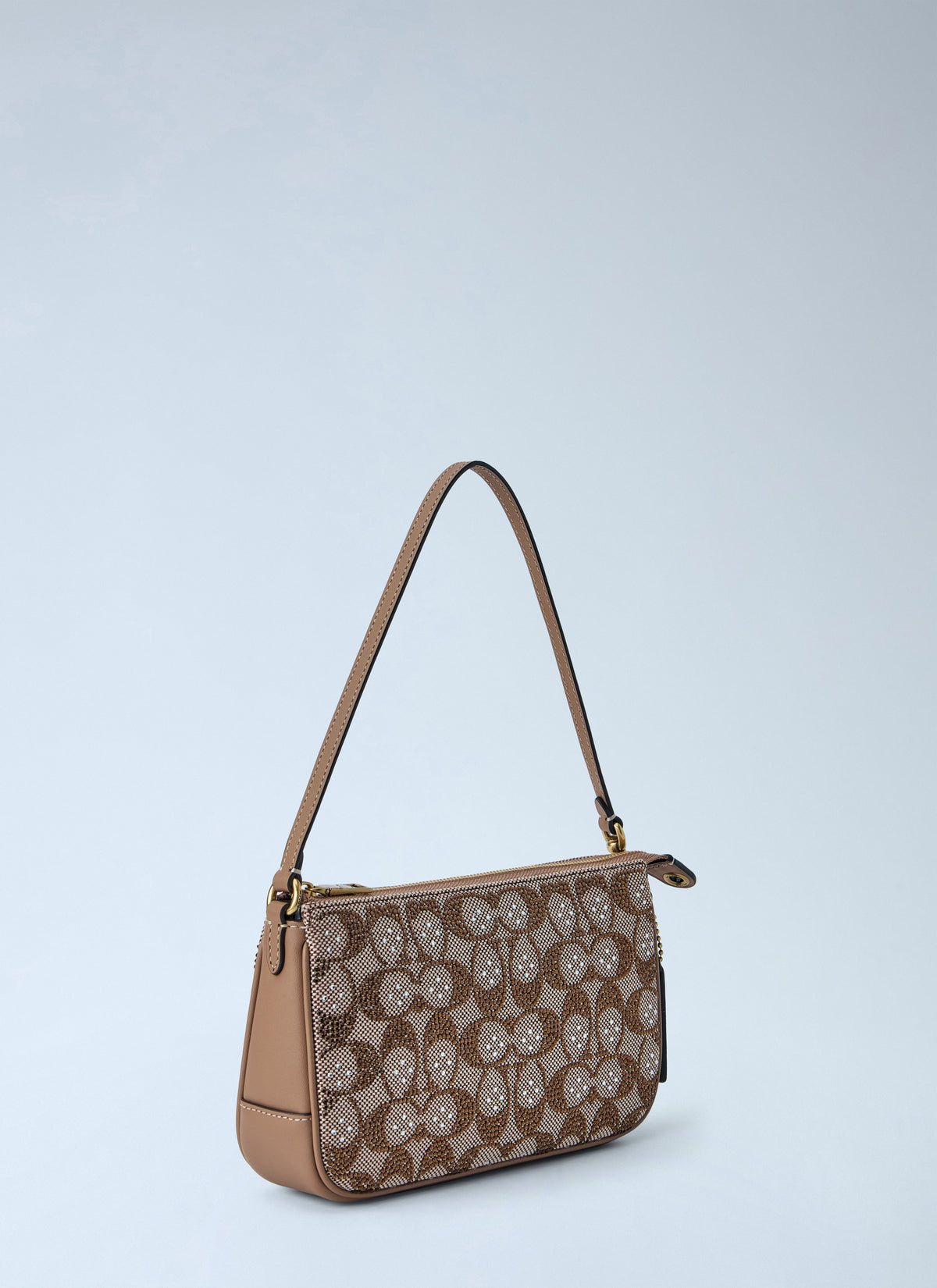 Coach Women Plaza Shoulder Bag In Crystal Signature Jacquard