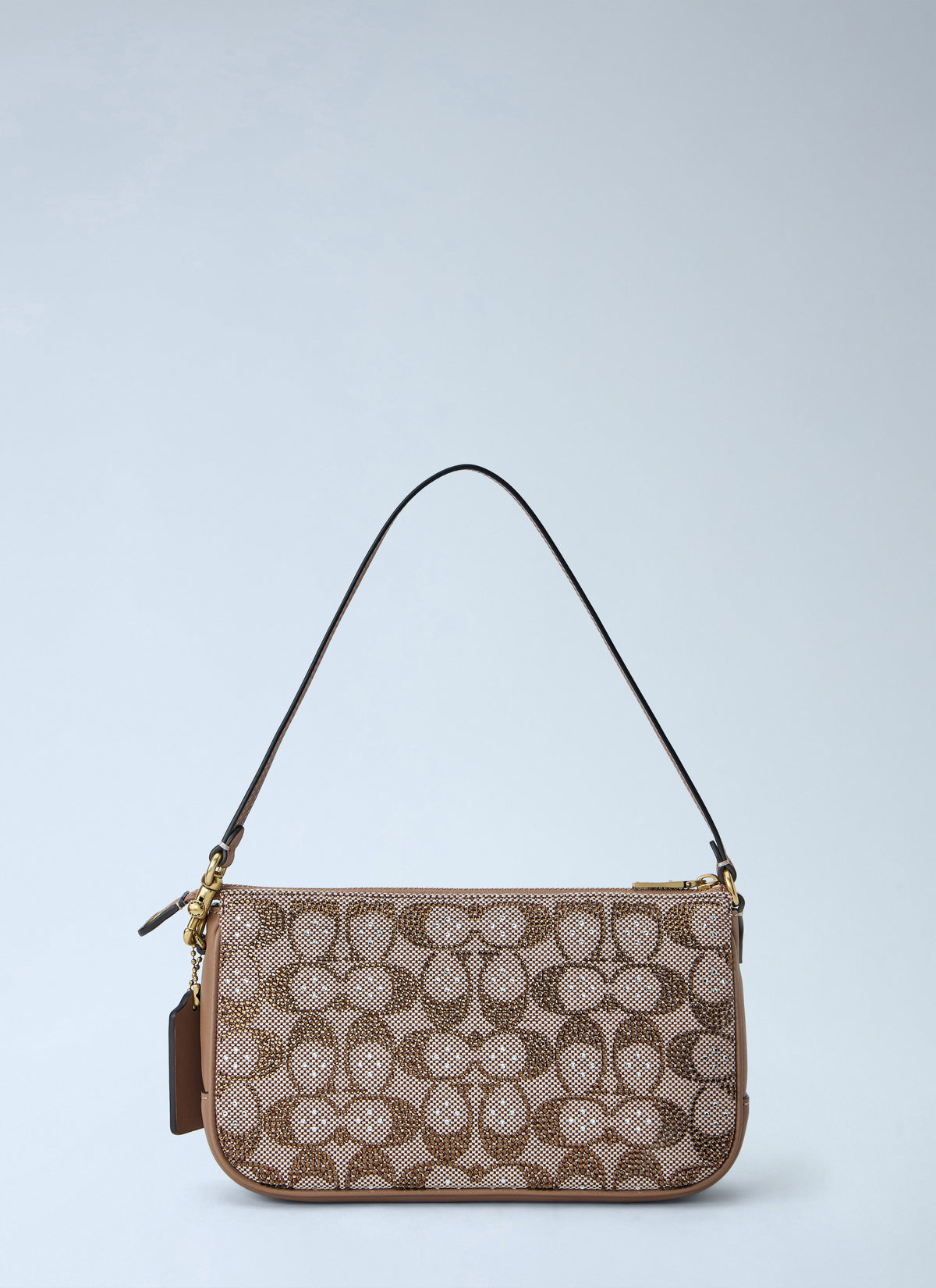 Coach Women Plaza Shoulder Bag In Crystal Signature Jacquard