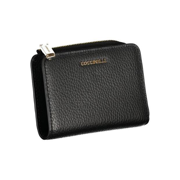 Coccinelle Elegant Black Leather Double Compartment Women's Wallet