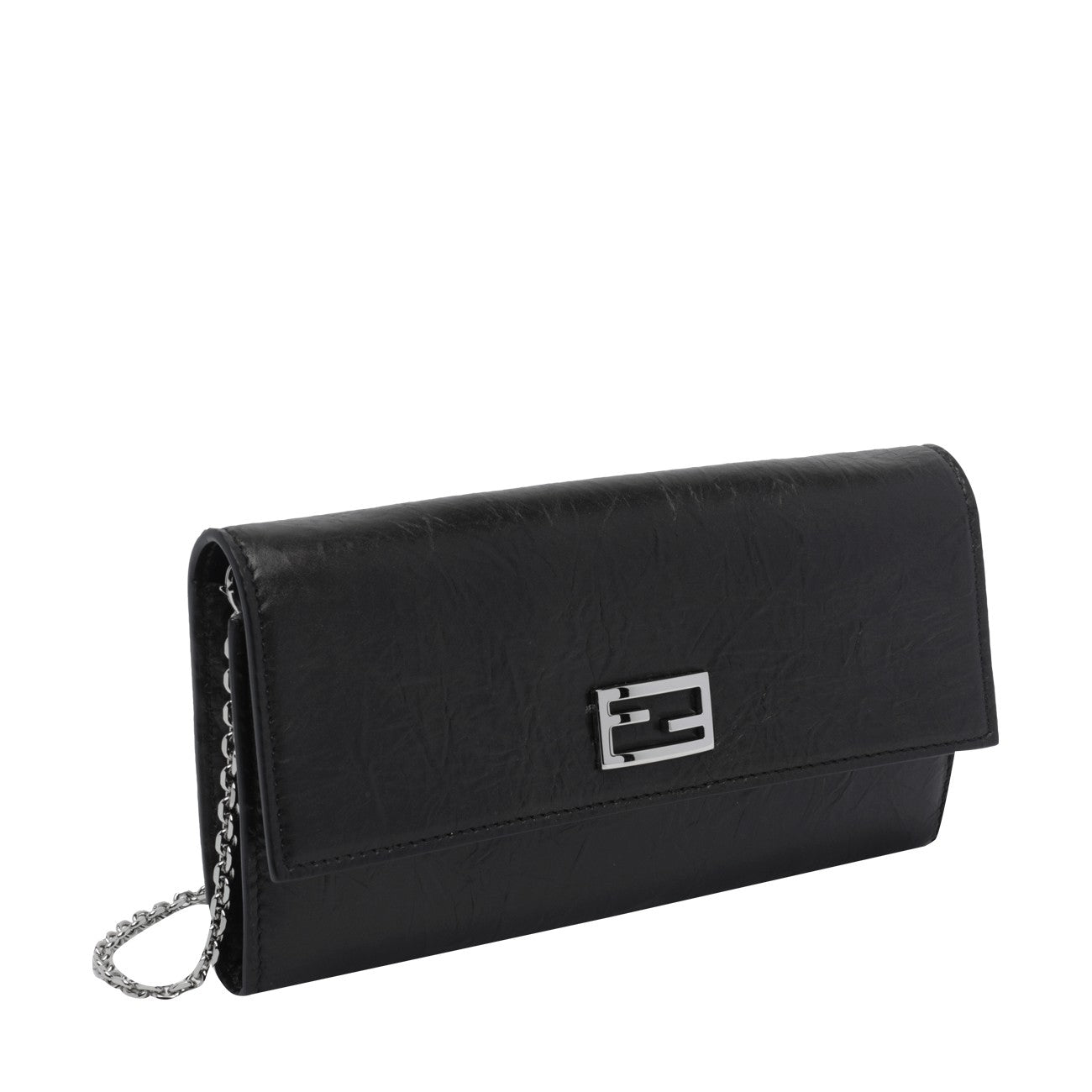 Fendi Fendi Women Continental Wallet On Chain Tube With Ff Baguette Logo