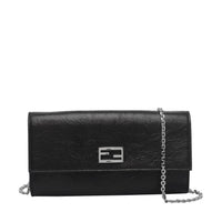 Fendi Fendi Women Continental Wallet On Chain Tube With Ff Baguette Logo