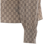 Gucci Women Crepe De Chine Silk Shirt With Gg Print