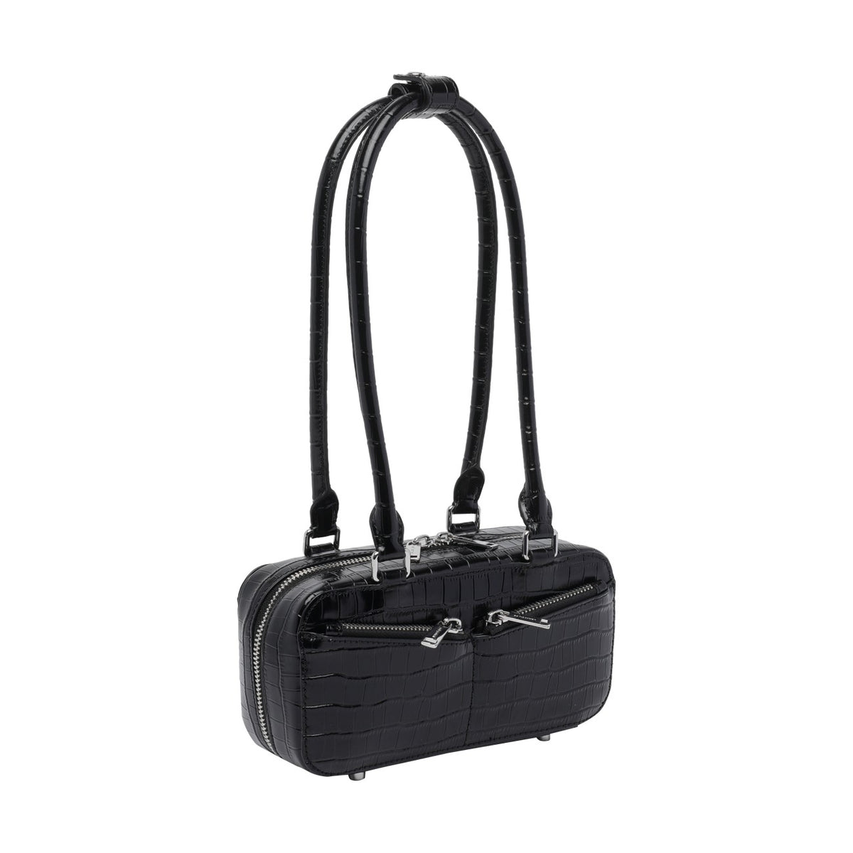 Self Portrait Women Croc Leather Mini Shoulder Bag