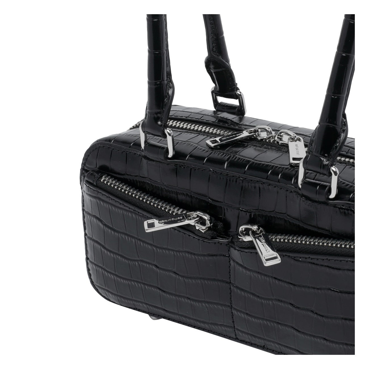 Self Portrait Women Croc Leather Mini Shoulder Bag