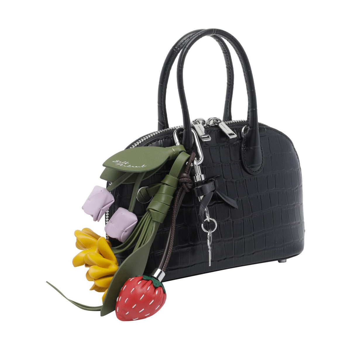 Self Portrait Women Crocodile Print Toast Mini Handbag