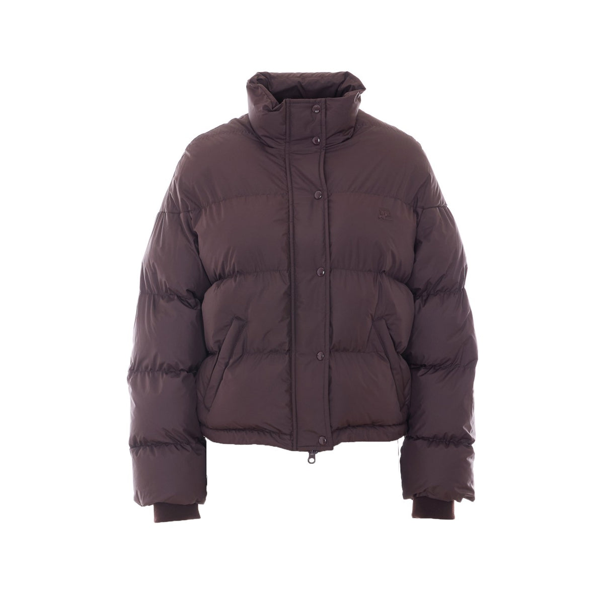 Courreges Women Cropped Puffer Down Jacket With Logo