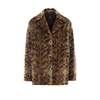 Etro Women Cropped Velvet Coat With Leopard Motif