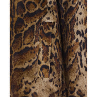 Etro Women Cropped Velvet Coat With Leopard Motif