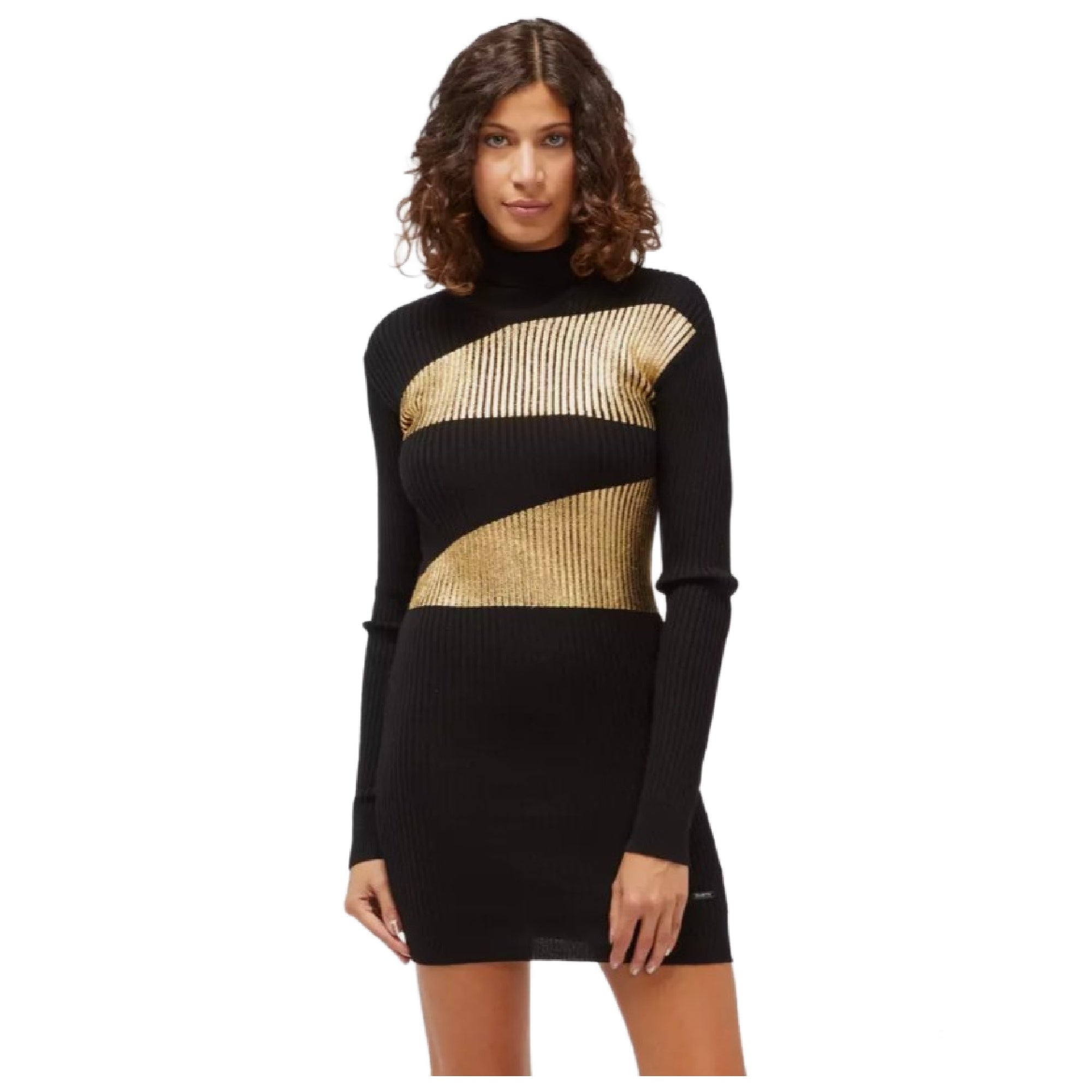 Custo Barcelona Custo Barcelona Black Viscose Women's Knitted Women's Dress