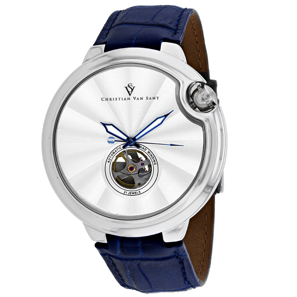 Christian Van Sant Men's Propeller Silver Dial Watch Silver