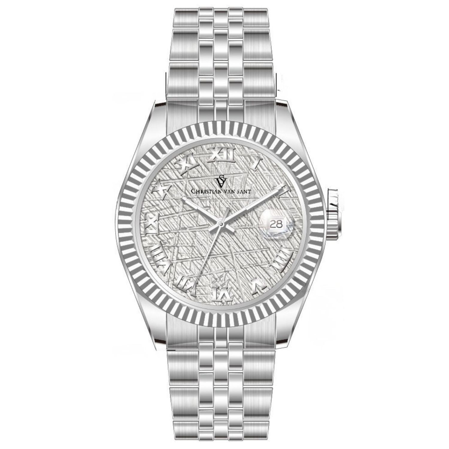 Christian Van Sant Men's Stellar Silver Dial Watch - CV0700