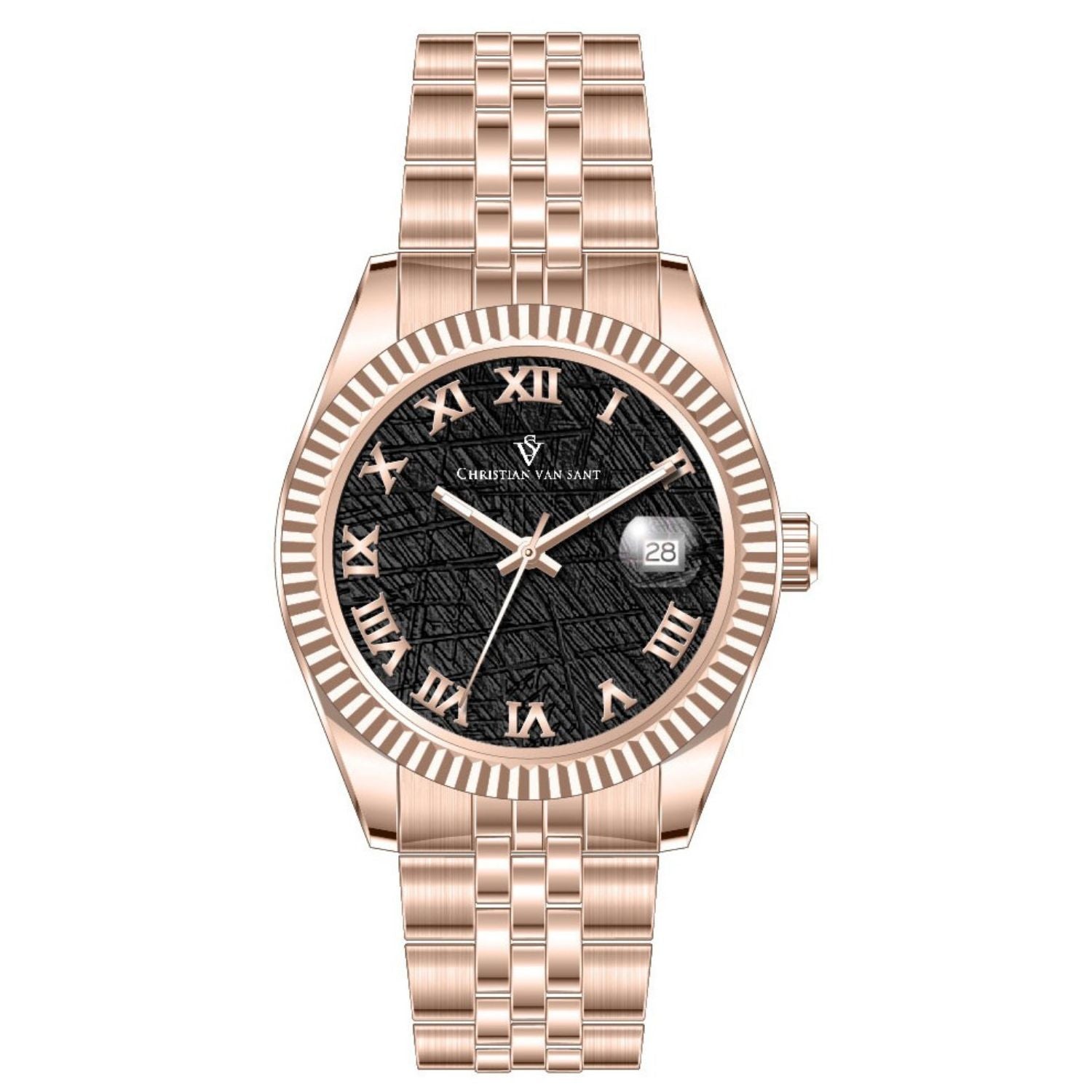 Christian Van Sant Men's Stellar Black Dial Watch - CV0705