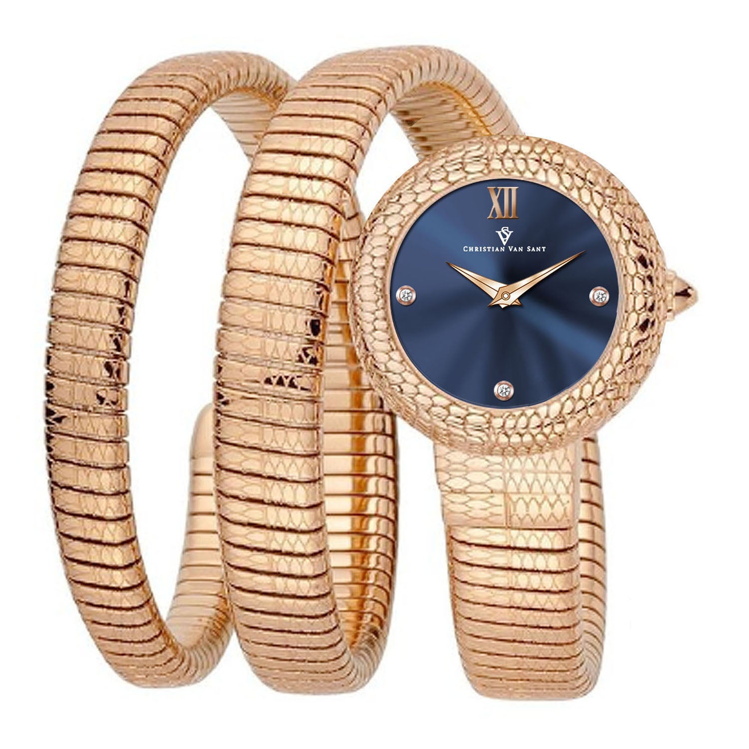 Christian Van Sant Women's Naga Blue Dial Watch - CV0892 Blue