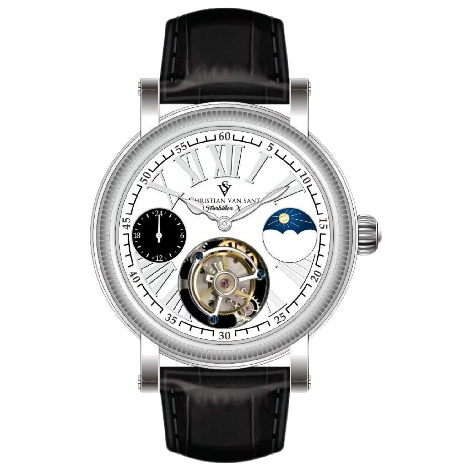 Christian Van Sant Christian Van Sant Men's Tourbillon X Limited Edition White Dial Watch - CV0997