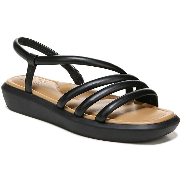Hobby Womens Strappy Square Toe Wedge Sandals
