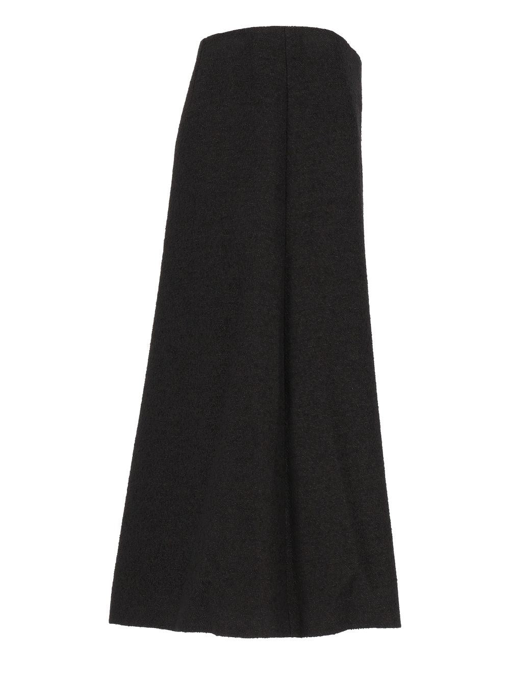 Fendi Women Black Bouclé Wool Skirt