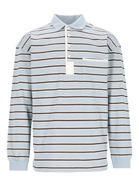 Bottega Veneta Men Striped Polo Shirt