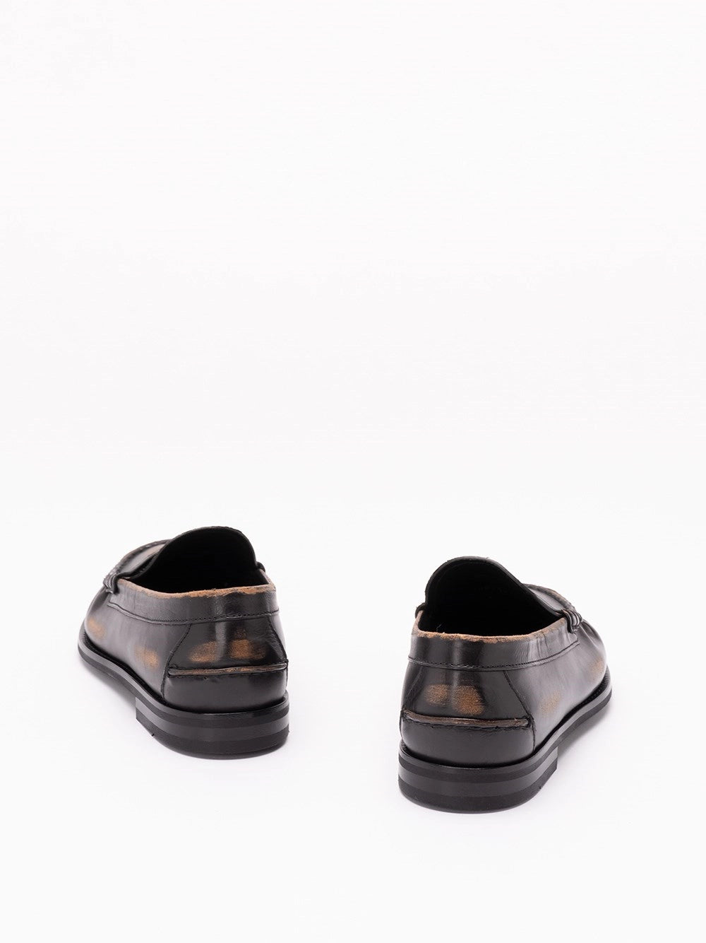 Prada Prada Men Antiqued Leather Loafers
