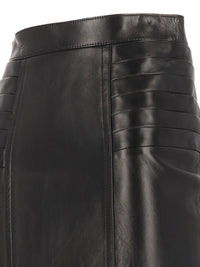 Versace Women Midi Skirt Made Of Nappa Leather