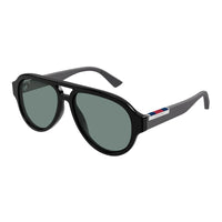 Gucci Sunglasses Aviator Full Rim, Black Frame and Green Lens GG2088S002