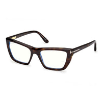 Tom Ford Tom Ford Eyeglasses Cat Eye Full Rim, Shiny Black Frame and Clear/Blue Light Block Lenses Lens FT6047-B001