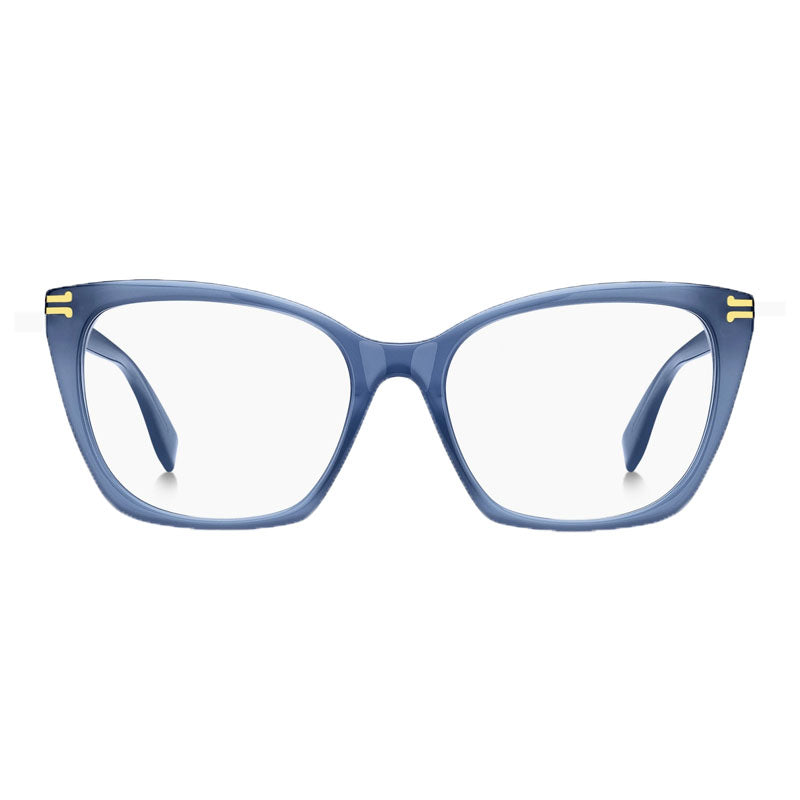 Marc Jacobs Eyeglasses Cat Eye Full Rim, Shiny Blue Frame and Clear Demo Lenses Lens MJ10960PJP00