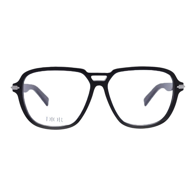 Dior Eyeglasses Aviator Full Rim, Shiny Havana Frame and Clear Demo Lens Lens DIORBLACKSUITOAI2000