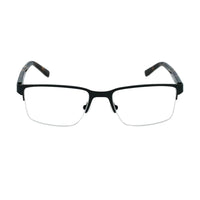 Lacoste Eyeglasses Rectangle Semi Rim, Semi-Matte Brown Frame and Clear Demo Lenses Lens L2279N201