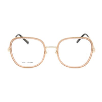 Marc Jacobs Eyeglasses Round Full Rim, Pink/Gold Frame and Clear Demo Lenses Lens MARC7010S4500