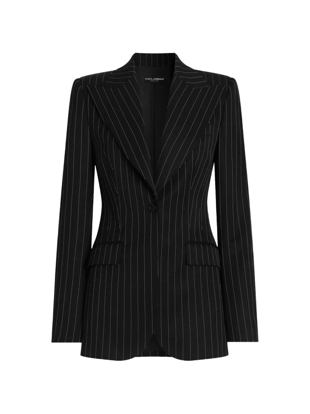 Dolce & Gabbana Women Turlington Single-Breasted Jacket In Pinstripe Wool