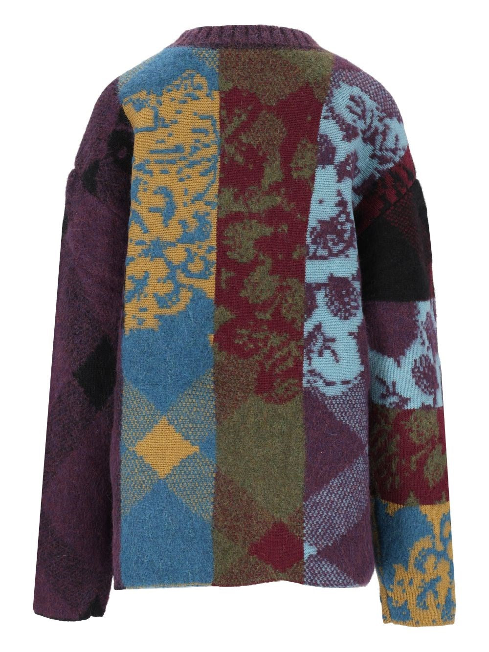Dries Van Noten Men Patchwork Wool Sweater
